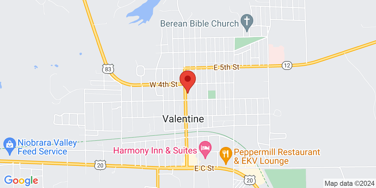Map of Valentine Public Library